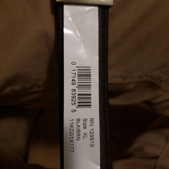 REACTION by KENNETH COLE Dark BRWN & BLK Reversable Belt XL 51.5" L NEW-WOT - Picture 3 of 6